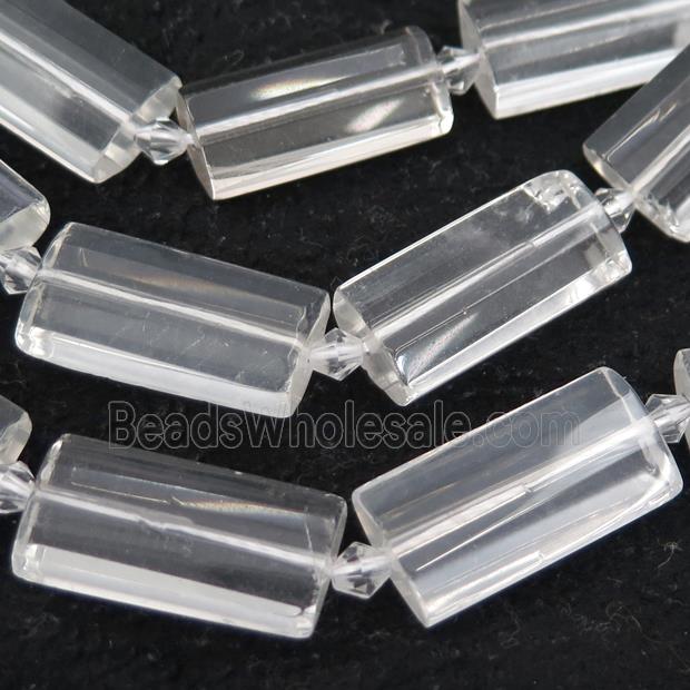 Clear Quartz Beads, faceted rectangle