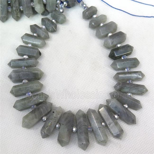 labradorite bullet beads