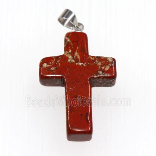 Red Jasper pendants, cross