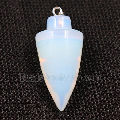 white opal pendants, bullet