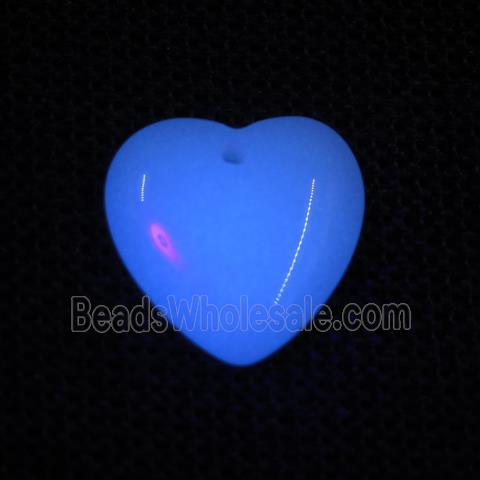 noctilucent stone heart pendants, mixed