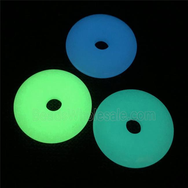 noctilucent stone donut pendants, mixed