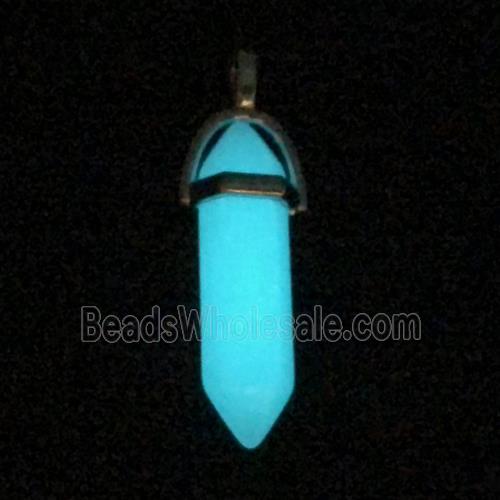 noctilucent stone bullet pendants, mixed