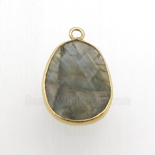 Labradorite teardrop pendants