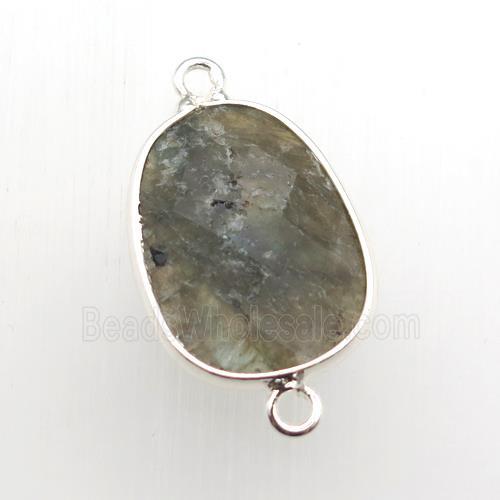 Labradorite teardrop connector