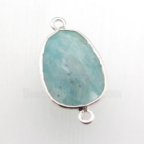 Amazonite connector, teardrop