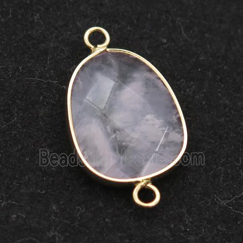 Clear Quartz teardrop connector