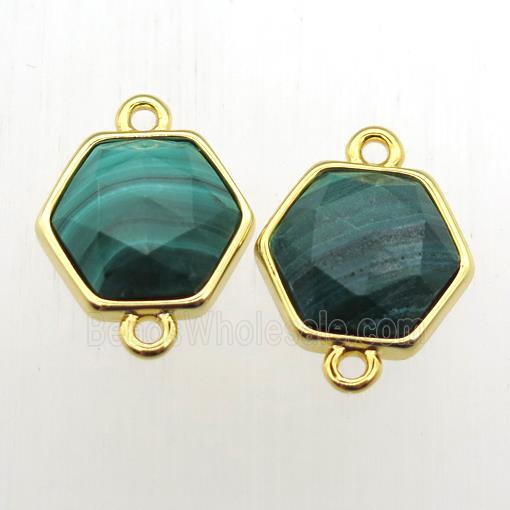 green Malachite hexagon connector