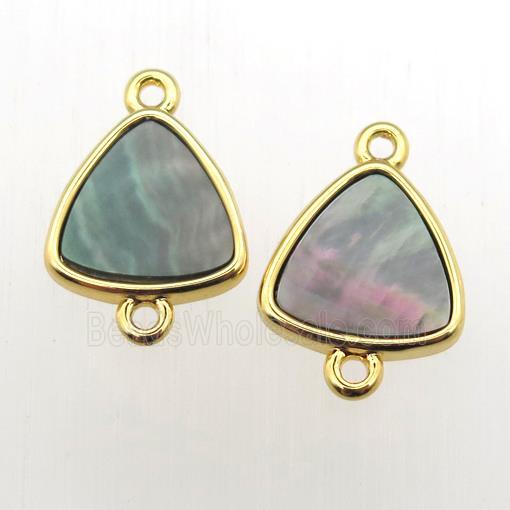 gray Abalone Shell triangle connector