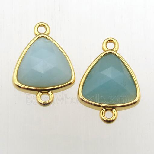 blue Amazonite triangle connector