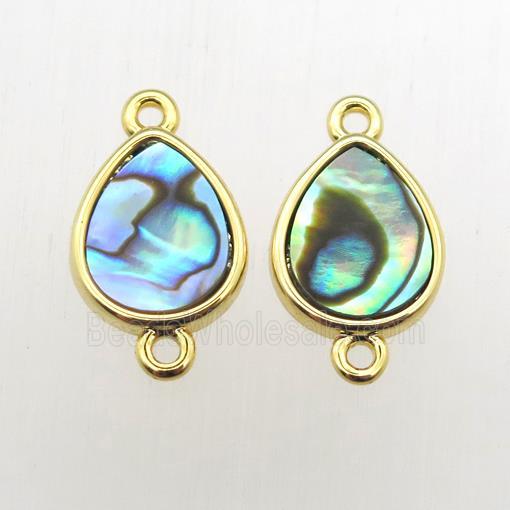 Abalone Shell teardrop connector