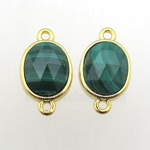 green Malachite oval connector