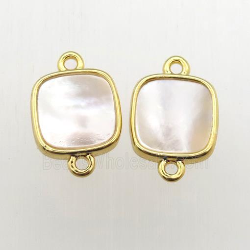 white Pearlized Shell square connector