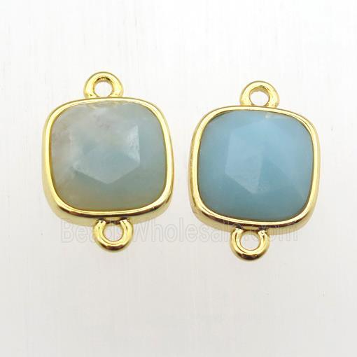 Amazonite square connector