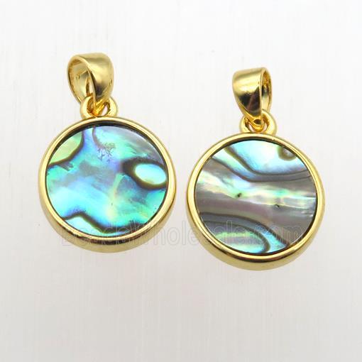 Abalone Shell circle pendants