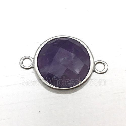 purple Amethyst circle connector