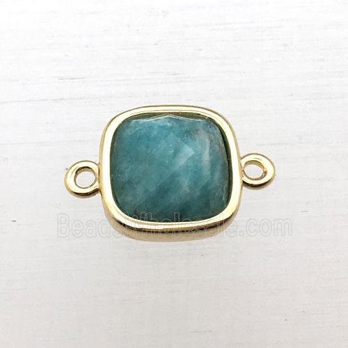 green Amazonite square connector