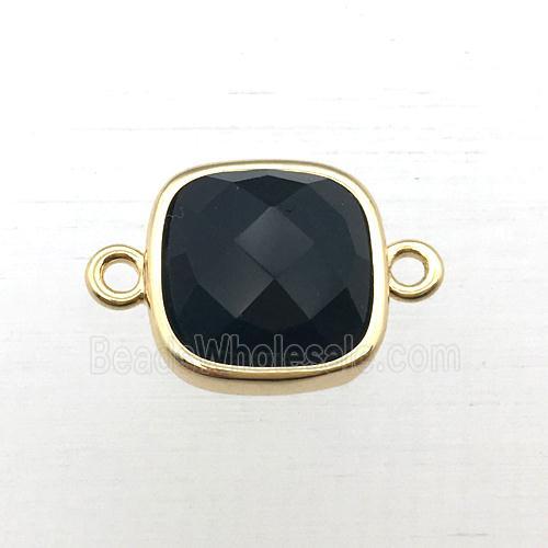 black Onyx Agate square connector