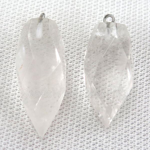 Clear Quartz bullet pendant