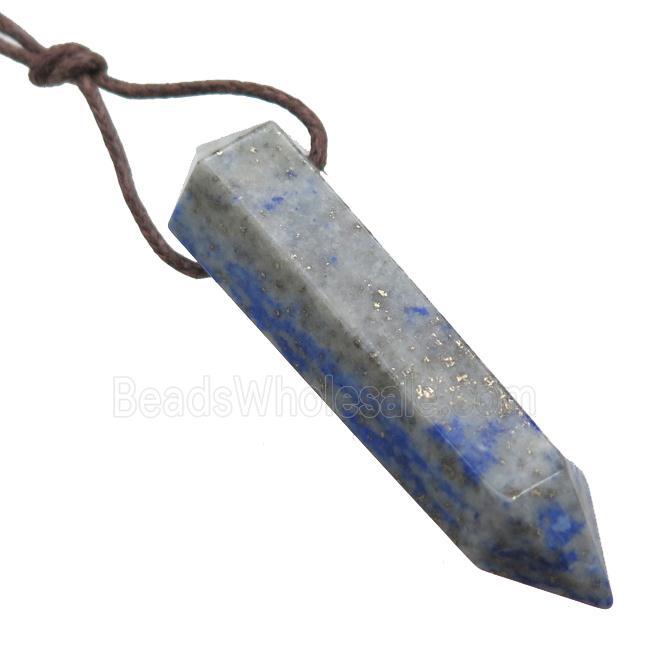 blue Lapis Lazuli bullet pendant