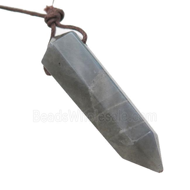 Labradorite bullet pendant