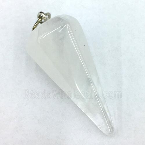 clear quartz pendulum pendant