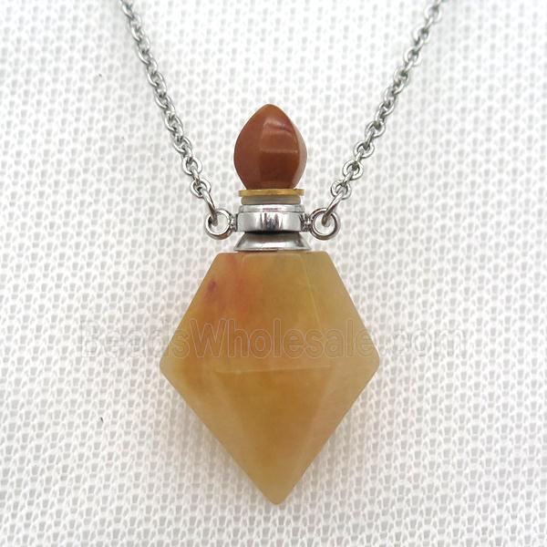 red Carnelian Agate perfume bottle Necklace
