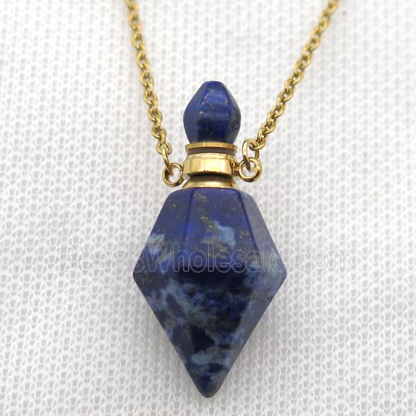 blue Lapis Lazuli perfume bottle Necklace