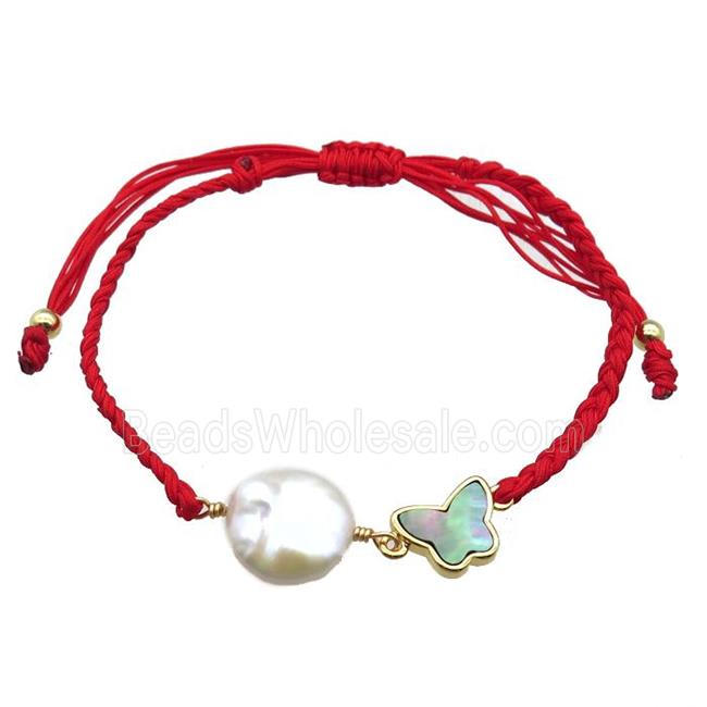 handmade bracelet with pearl bead