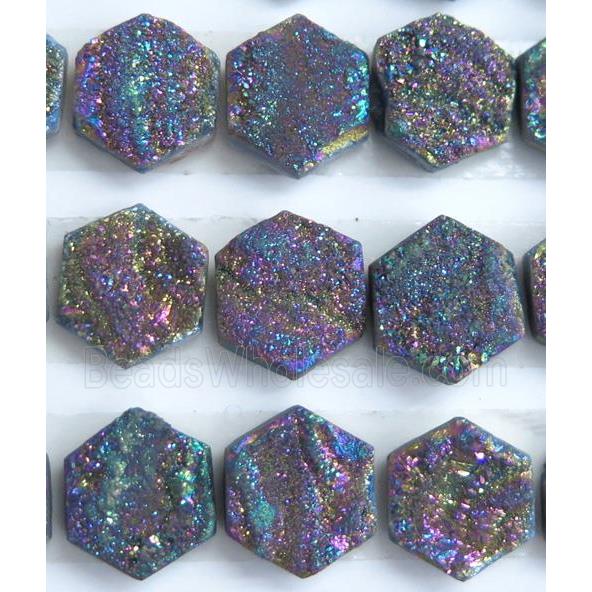 druzy quartz cabochon, oval