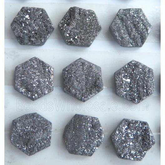 druzy quartz cabochon