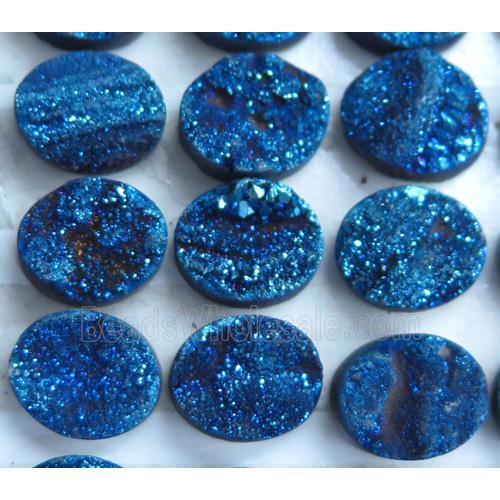 druzy quartz cabochon, oval