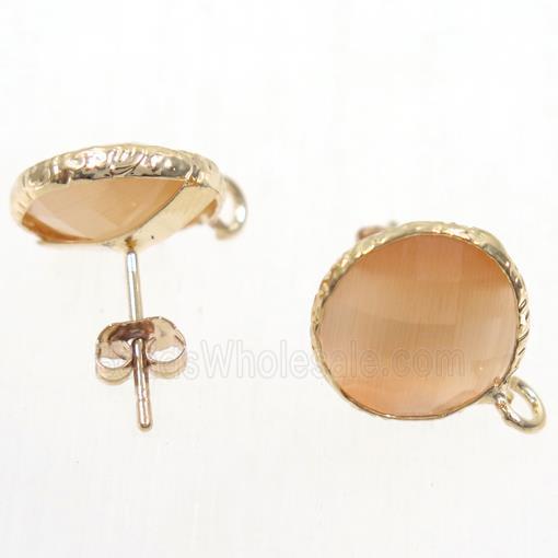 Chinese Crystal Glass earring studs