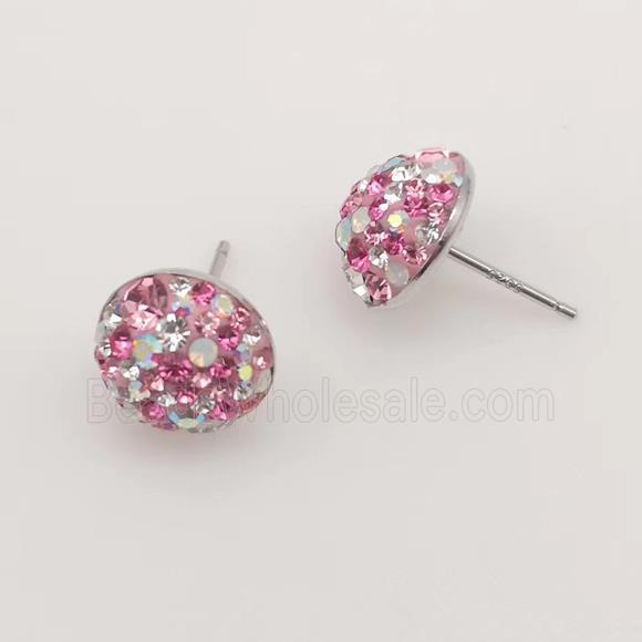 sterling silver Earring studs with Middle East rhinestone