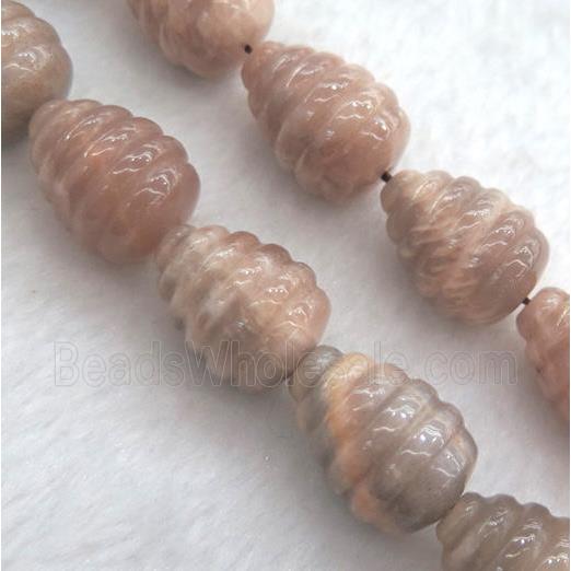 sunstone teardrop beads