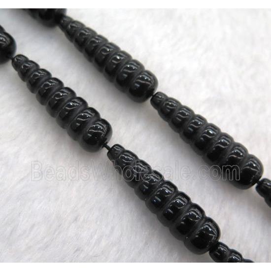 black agate onyx teardrop beads