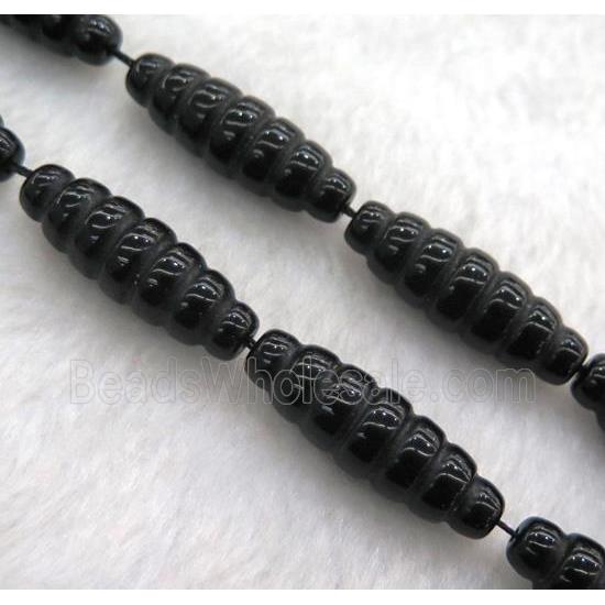 black agate onyx rice beads