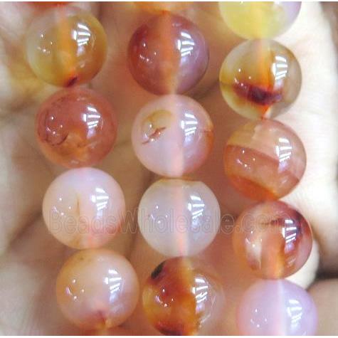 Red Carnelian beads, round