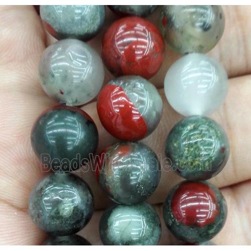 Africa bloodstone jasper bead, round