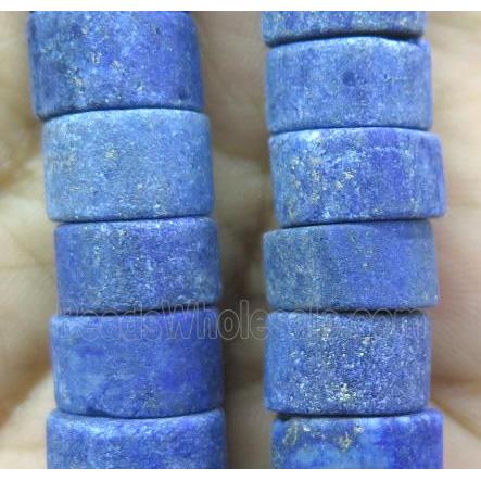 matte Lapis Lazuli bead, heishi, blue