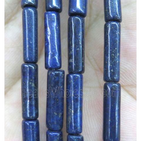 blue Lapis Lazuli tube beads