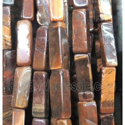 yellow Tiger eye stone cuboid beads