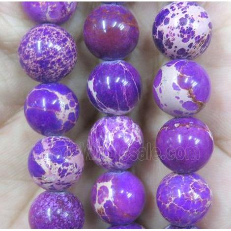 purple Imperial Jasper Jasper beads, round