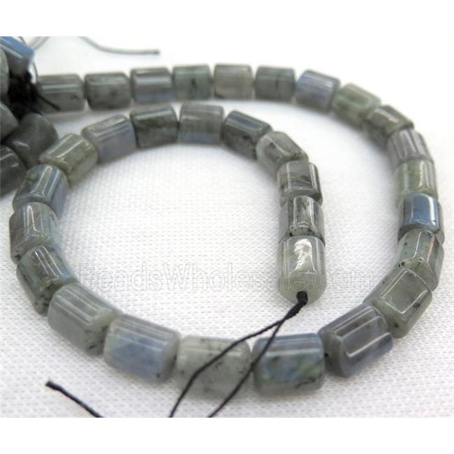 Labradorite bead, 3faces tube