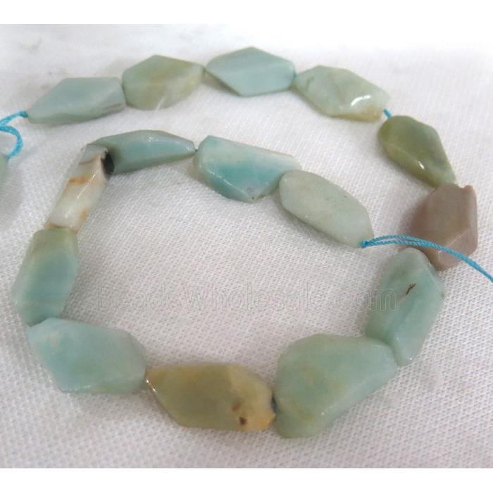 Amazonite bead, freeform