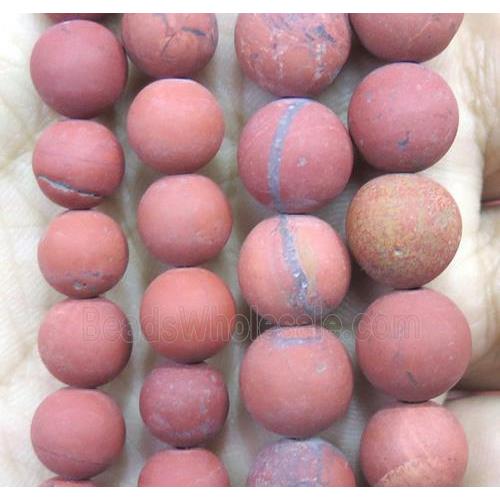 round matte Red Jasper Beads