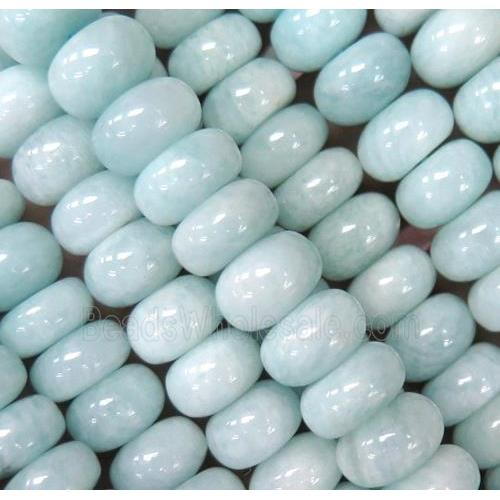 Peruvian Amazonite bead, rondelle
