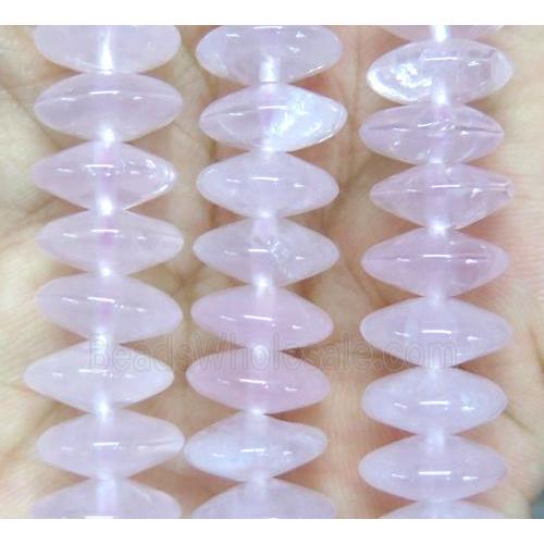 Rose Quartz Beads, pink, rondelle