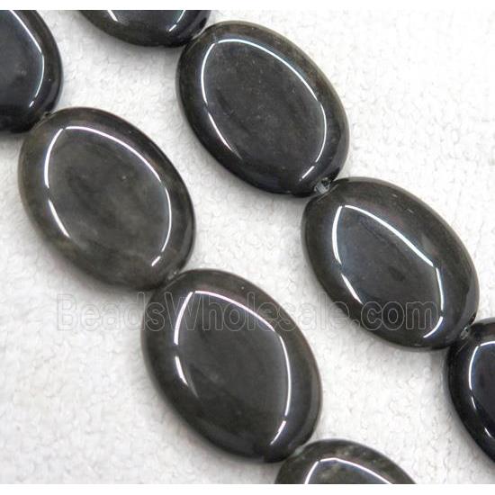 gold-Obsidian oval beads