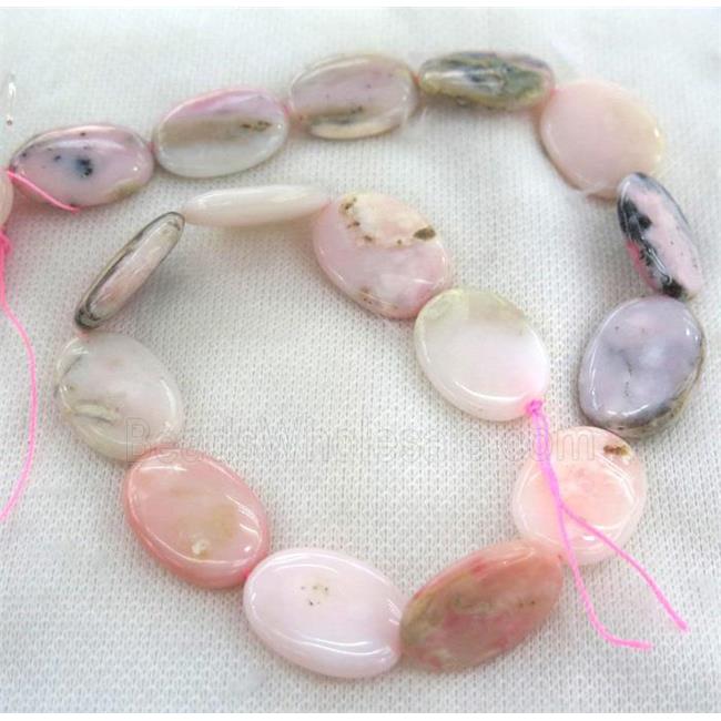 pink opal jasper beads, oval